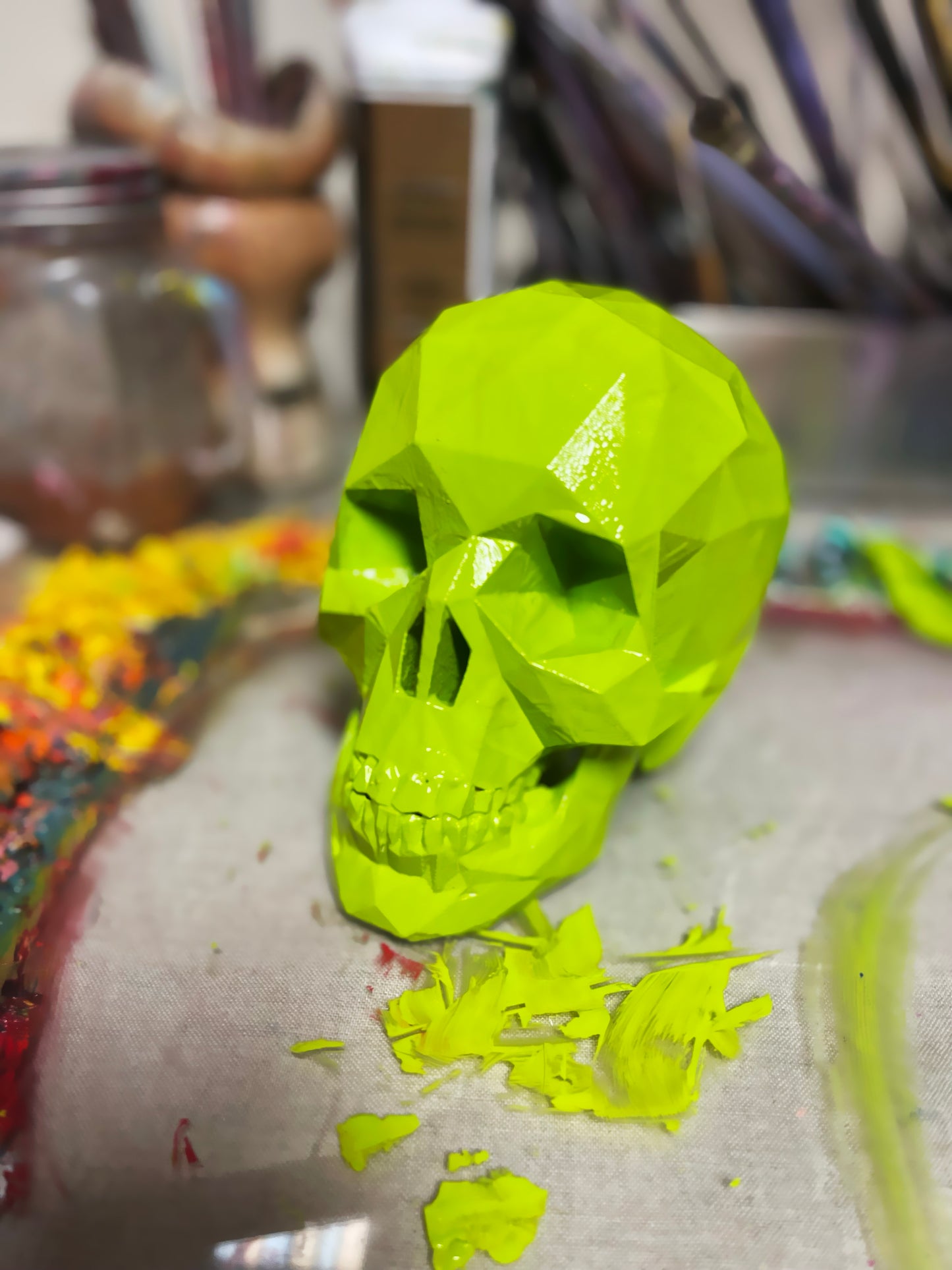 CHARTREUSE AFTERLIFE SKULL - 3D PRINTED SCULPTURE (1/13)