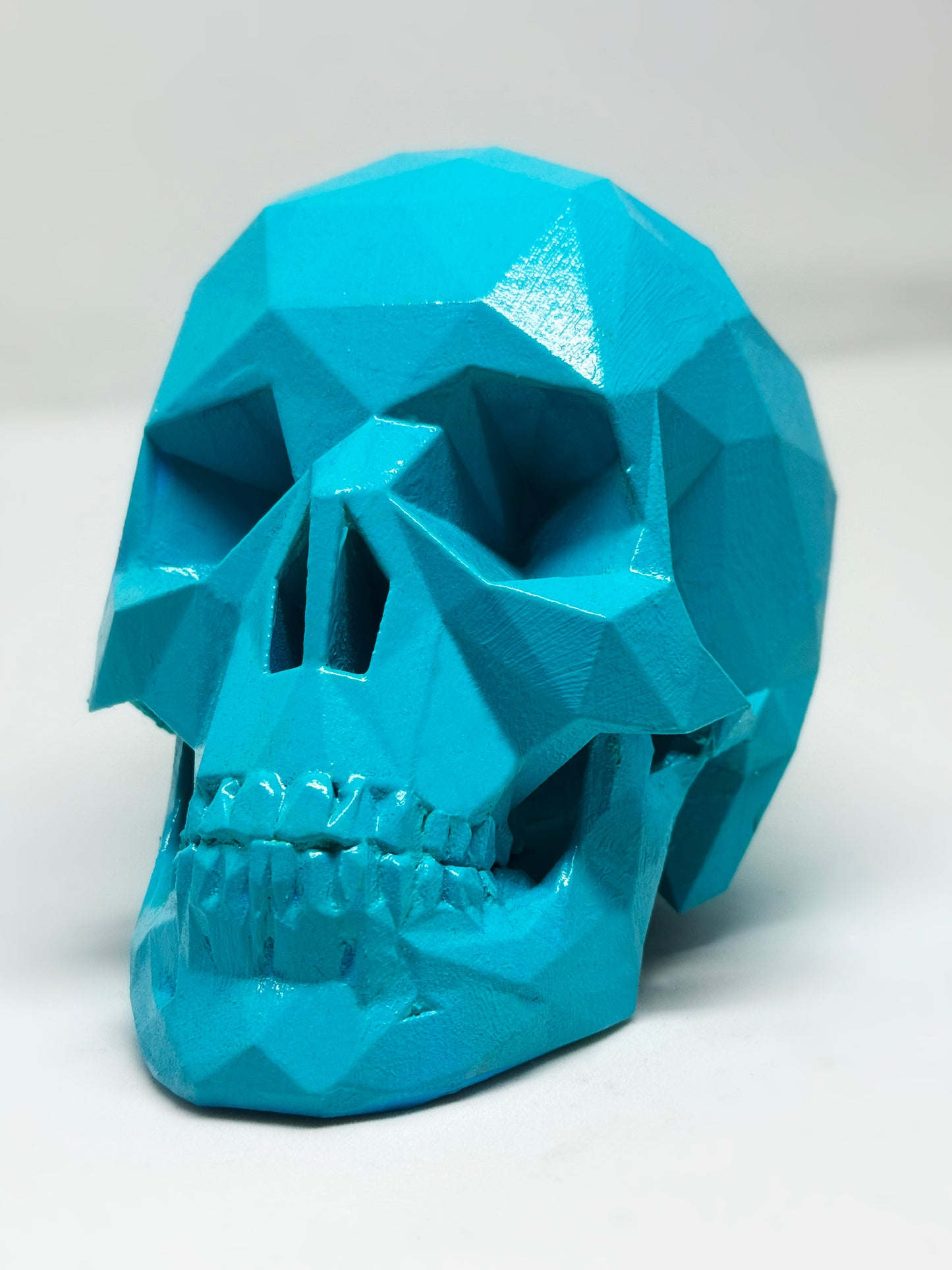 CYBER BLUE AFTERLIFE SKULL - 3D PRINTED SCULPTURE (1/13)