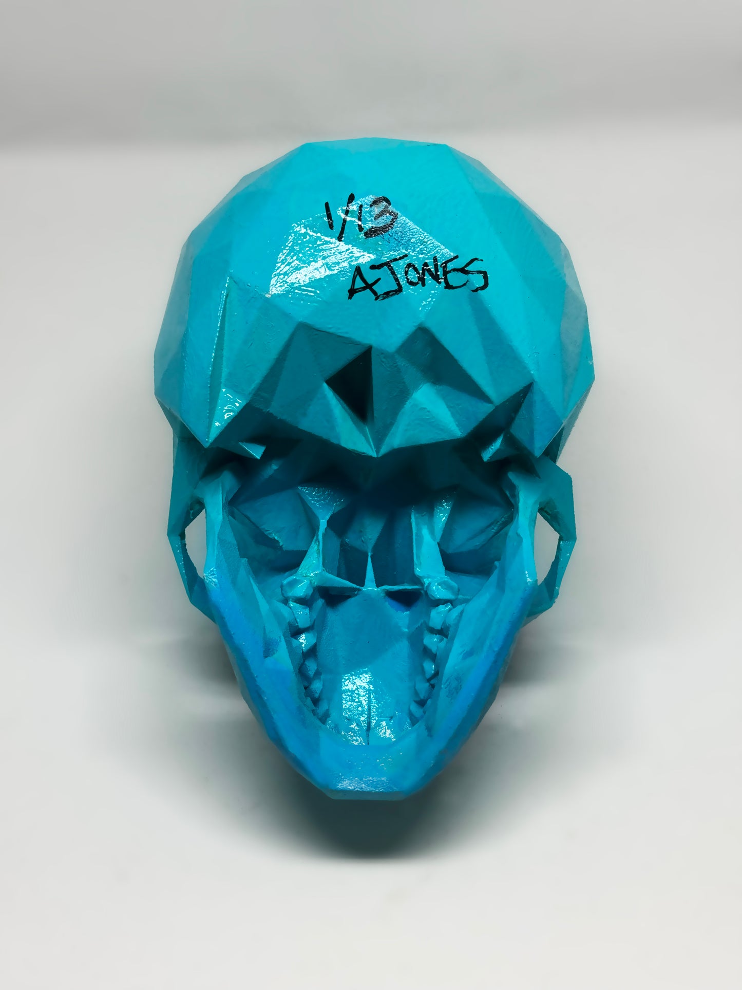 CYBER BLUE AFTERLIFE SKULL - 3D PRINTED SCULPTURE (1/13)