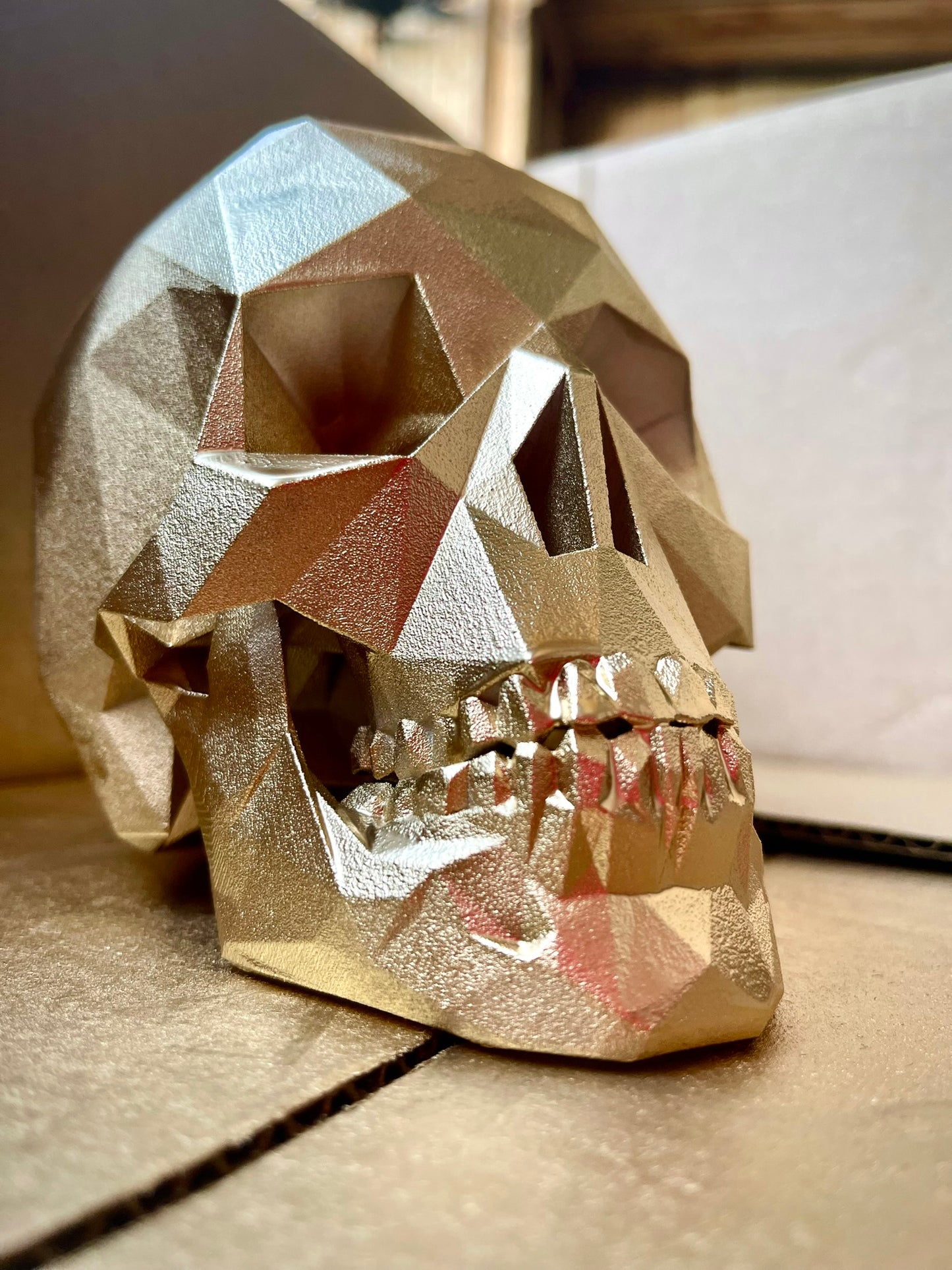 GILDED GOLD AFTERLIFE SKULL - 3D PRINTED SCULPTURE (/13)