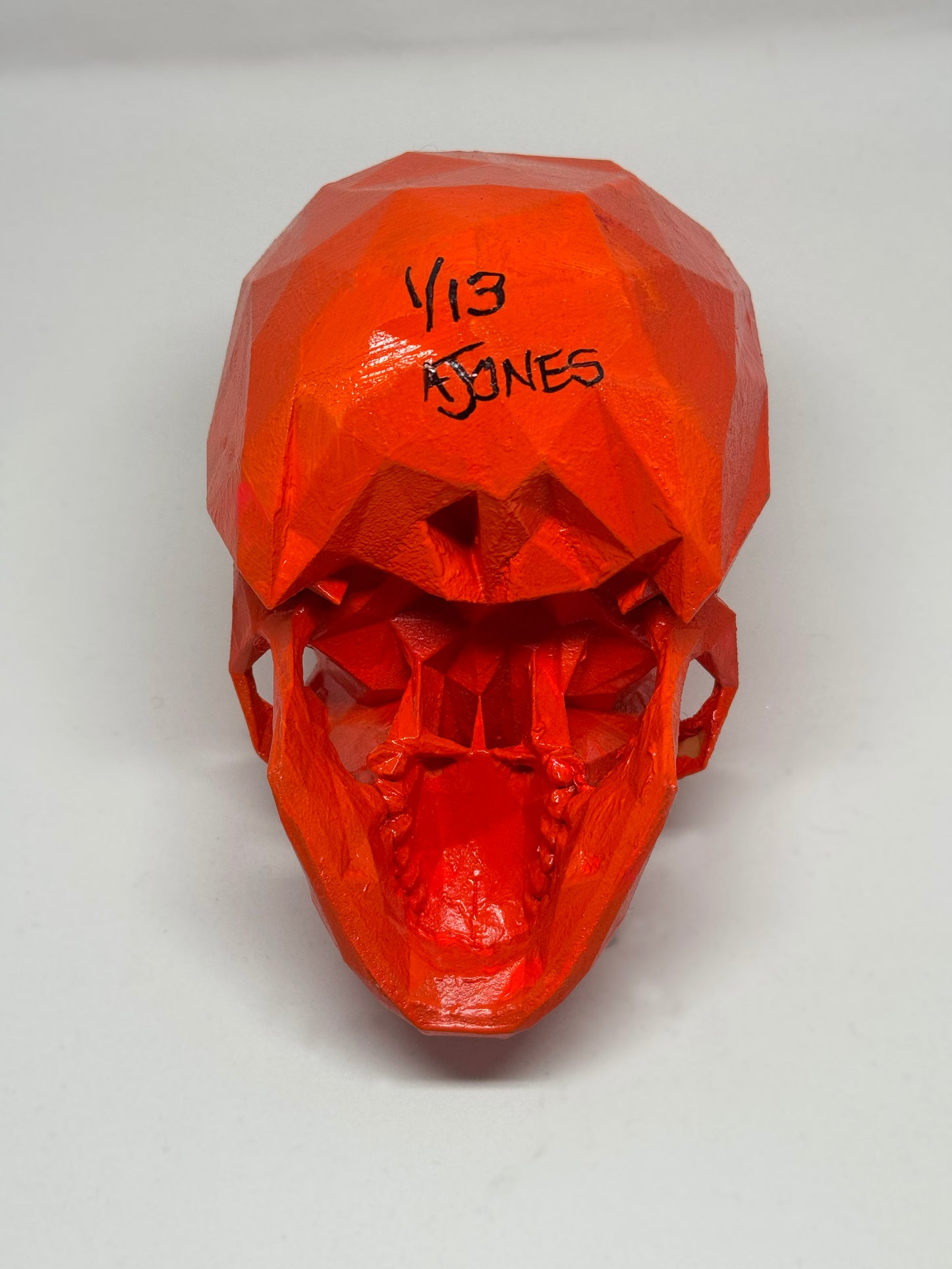 ORANGE FLAMES AFTERLIFE SKULL - 3D PRINTED SCULPTURE (1/13)