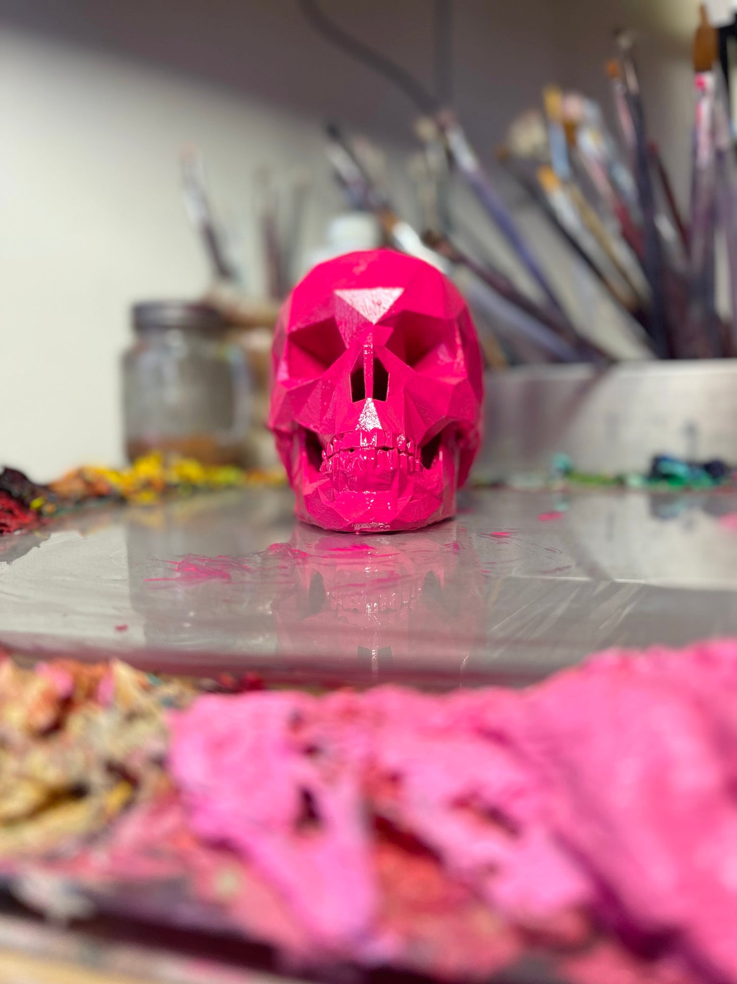 HOT PINK AFTERLIFE SKULL - 3D PRINTED SCULPTURE (1/13)