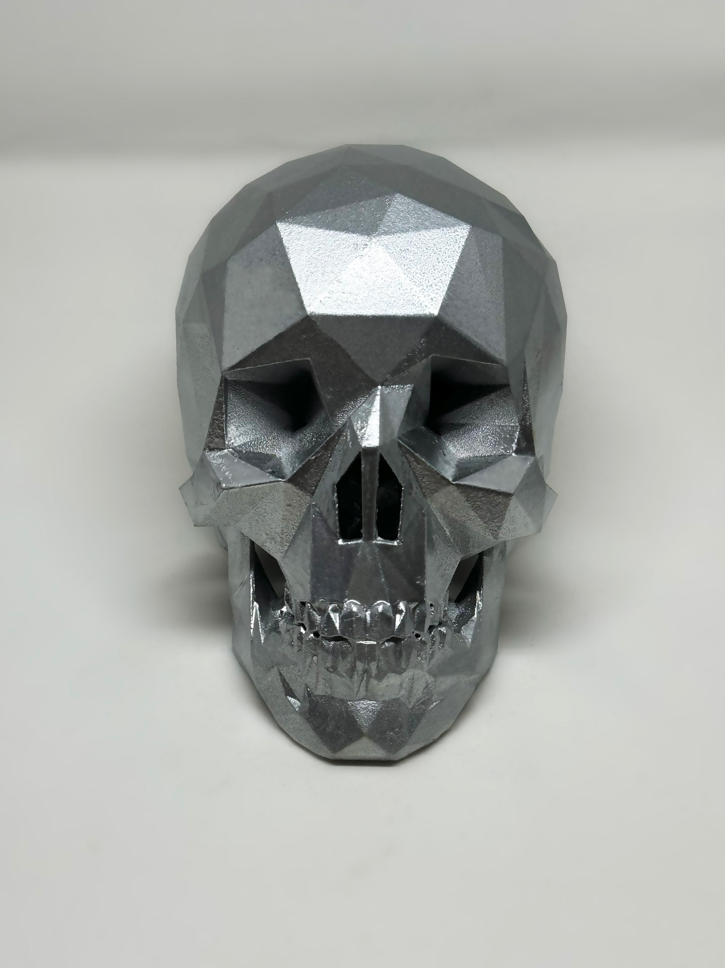 SHIMMERING SILVER AFTERLIFE SKULL - 3D PRINTED SCULPTURE (/13)