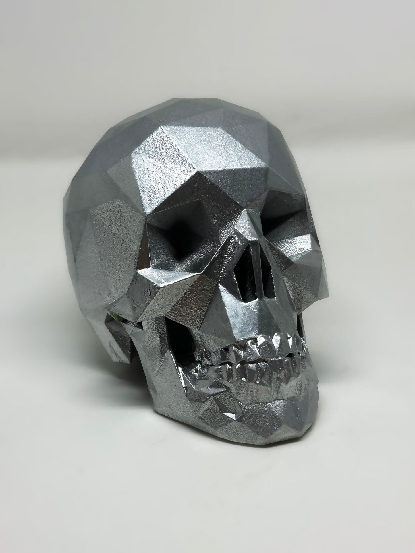 SHIMMERING SILVER AFTERLIFE SKULL - 3D PRINTED SCULPTURE (/13)