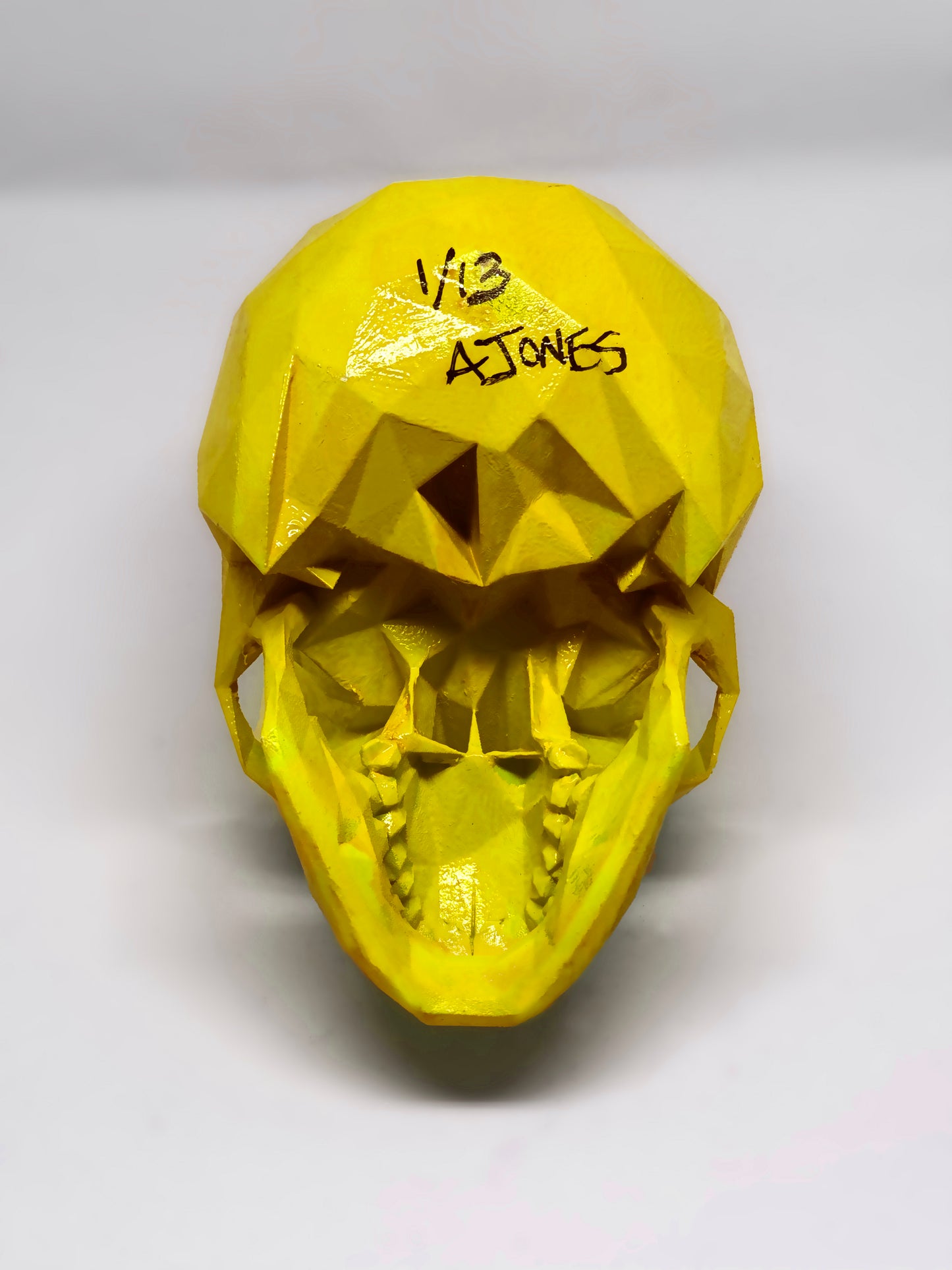 NEON YELLOW AFTERLIFE SKULL - 3D PRINTED SCULPTURE (1/13)