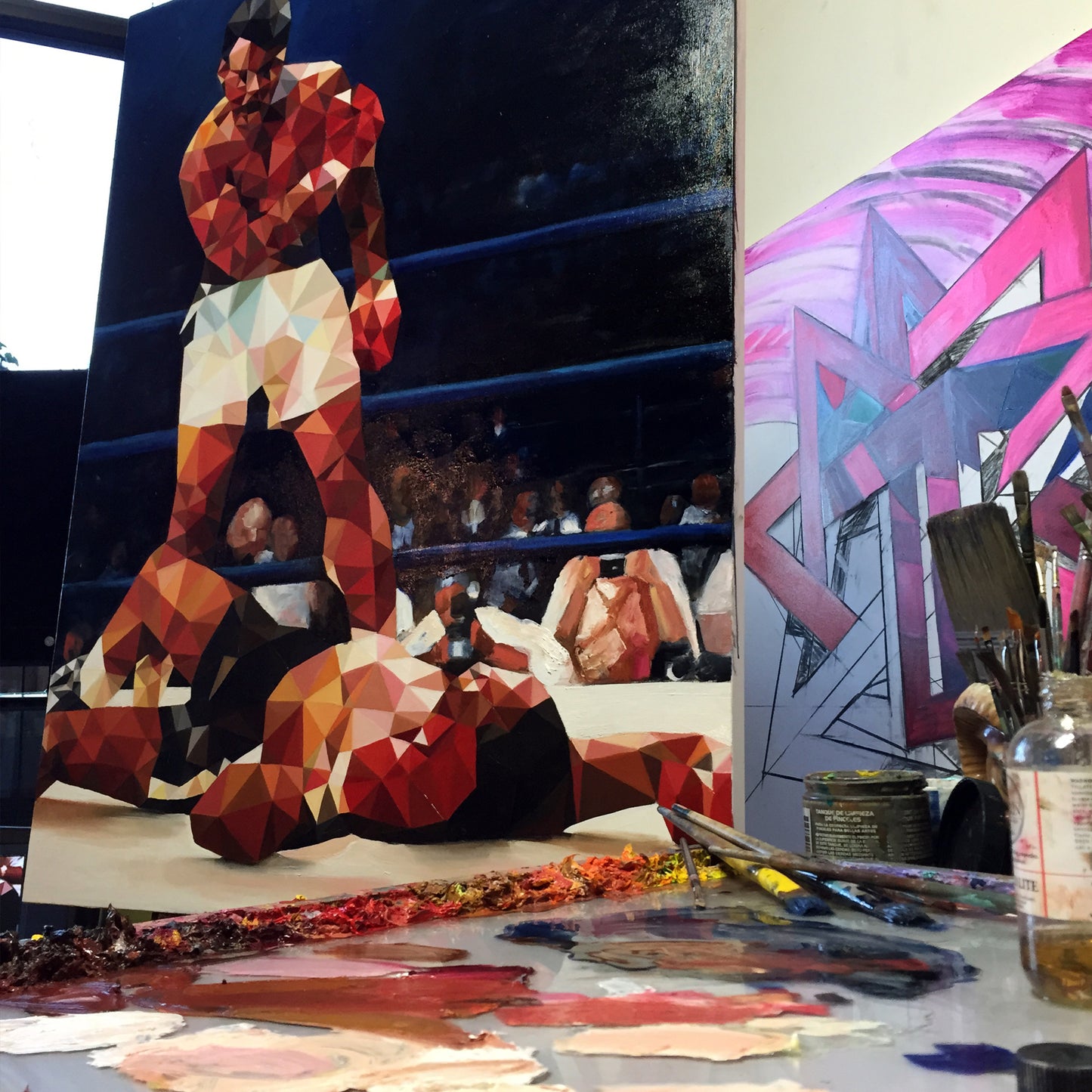 Angie Jones Process painting Studio Pomp and Ceremony Giclee Print Lim