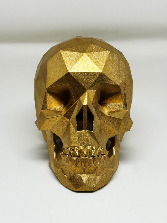 GLITTER GOLD AFTERLIFE SKULL - 3D PRINTED SCULPTURE (/13)
