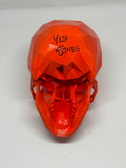 ORANGE FLAMES AFTERLIFE SKULL - 3D PRINTED SCULPTURE (1/13)