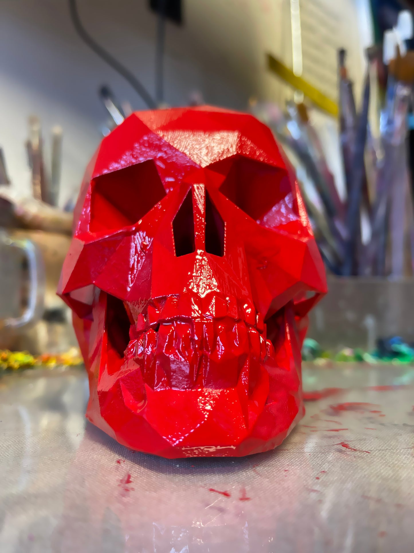 SCARLETT RED AFTERLIFE SKULL - 3D PRINTED SCULPTURE (1/13)