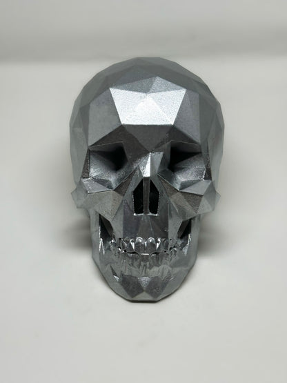SHIMMERING SILVER AFTERLIFE SKULL - 3D PRINTED SCULPTURE (/13)