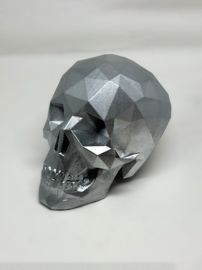 SHIMMERING SILVER AFTERLIFE SKULL - 3D PRINTED SCULPTURE (/13)