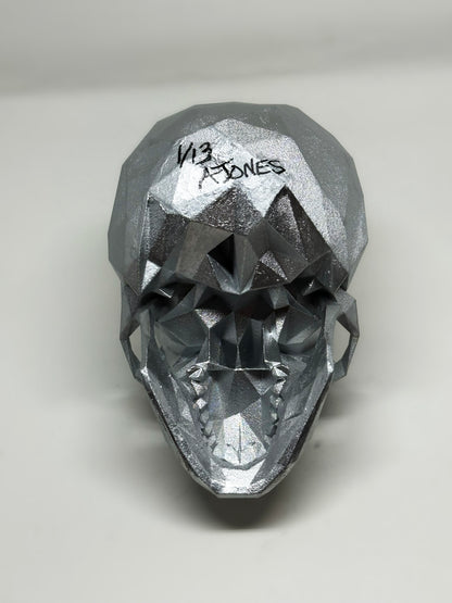 SHIMMERING SILVER AFTERLIFE SKULL - 3D PRINTED SCULPTURE (/13)