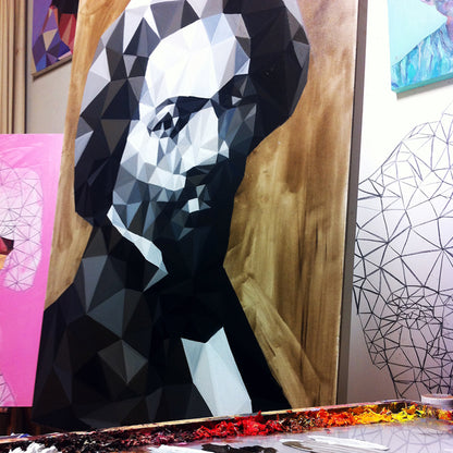 Angie Jones Art Studio Process Frederick Douglass Giclee Ltd Edit
